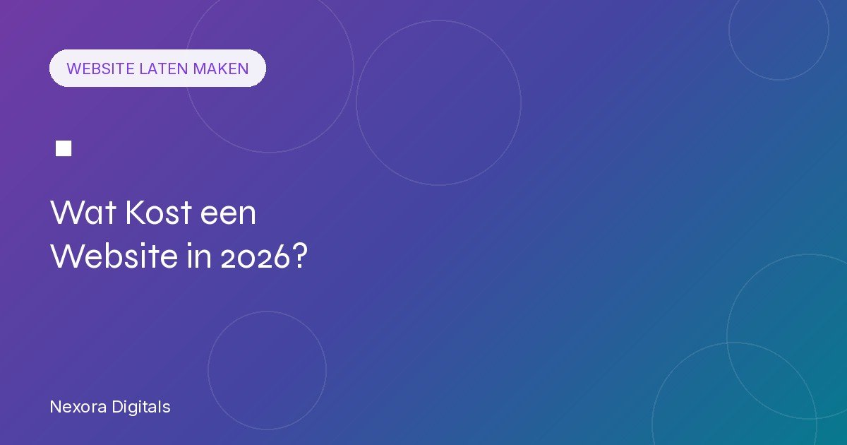 Wat Kost een Website Laten Maken in 2026?
